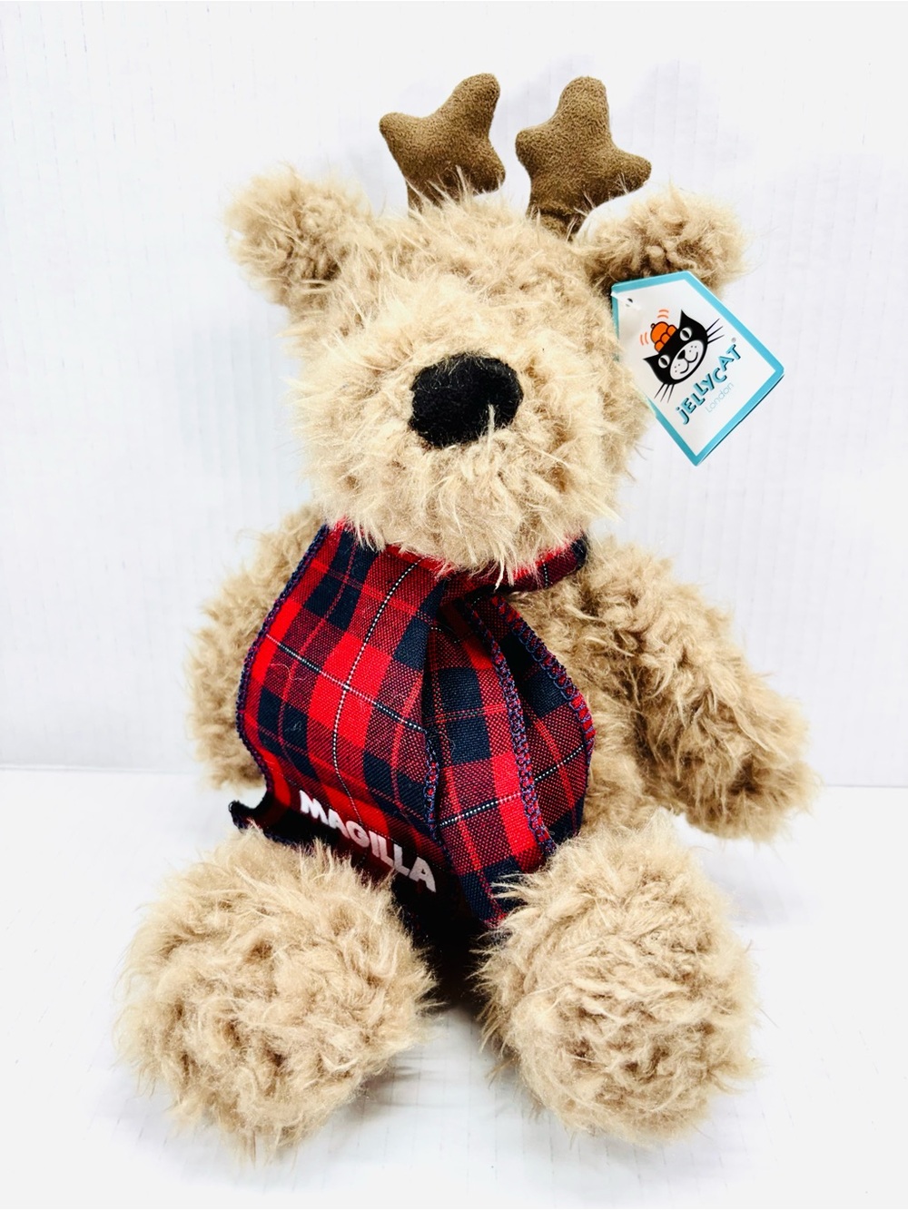 Jellycat London 13” Angora Rudy Reindeer Retired Christmas Plush Toy NWT